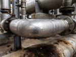 condesation on industrial piping line